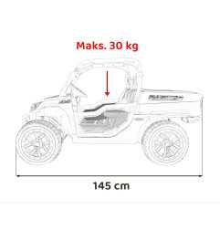 Vaikiškas Elektrinis Sunkvežimis UTV Racing, Mėlynas