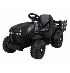 Vaikiškas elektrinis traktorius su priekaba Titanium, Juodas